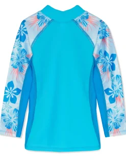 Tuga Sunwear 2 & 3 Piece Swim Sets|Shoreline Rash Guard & Swim Legging - Celeste