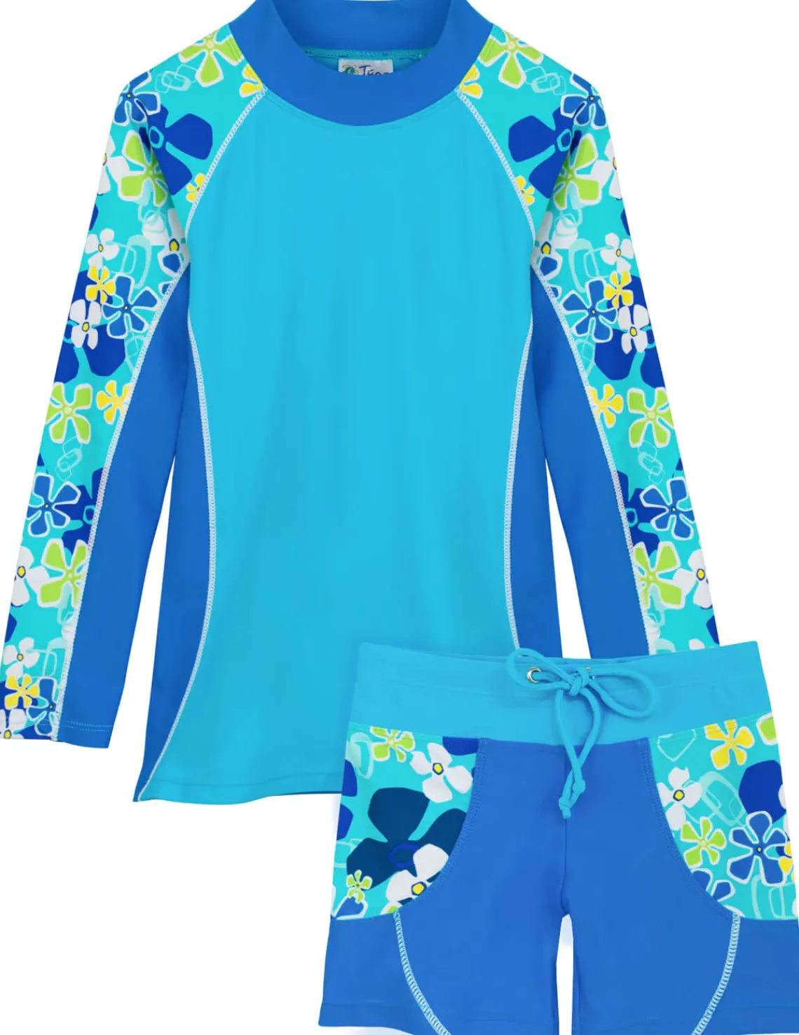 Tuga Sunwear 2 & 3 Piece Swim Sets|Shoreline Rash Guard & Swim Short - Stintino