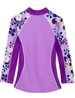 Tuga Sunwear 2 & 3 Piece Swim Sets|Shoreline Rash Guard & Swim Short - Verbena