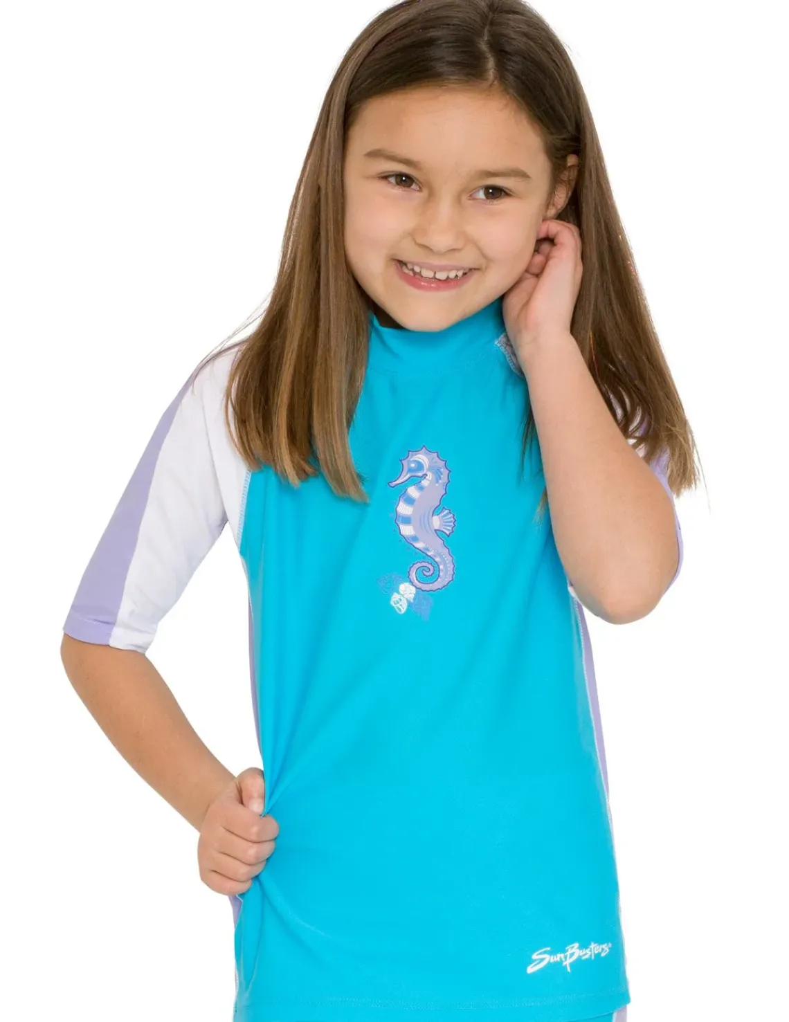 Tuga Sunwear Swim Shirts & Rash Guards|Short Sleeve Rash Guard - Maui Blue