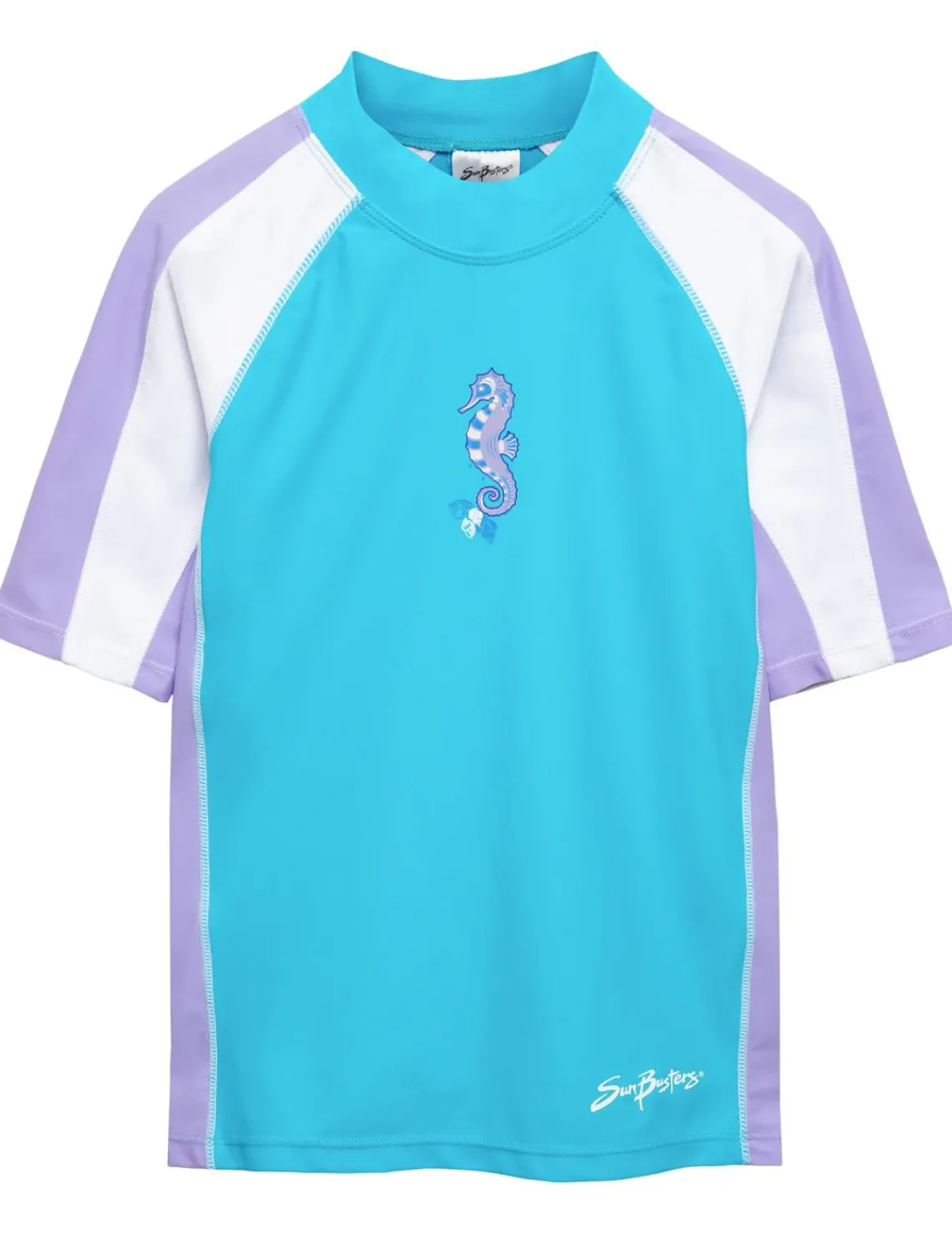 Tuga Sunwear Swim Shirts & Rash Guards|Short Sleeve Rash Guard - Maui Blue