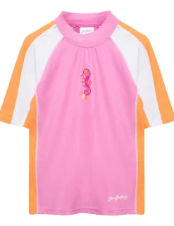 Tuga Sunwear Swim Shirts & Rash Guards|Short Sleeve Rash Guard - Pink Bloom