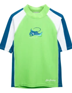 BOY Tuga Sunwear Swim Shirts & Rash Guards|Short Sleeve Rash Guard - Flash Green