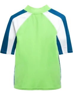 BOY Tuga Sunwear Swim Shirts & Rash Guards|Short Sleeve Rash Guard - Flash Green