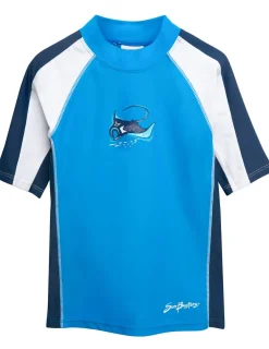 BOY Tuga Sunwear Swim Shirts & Rash Guards|Short Sleeve Rash Guard - Dusk Blue