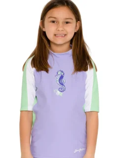 Tuga Sunwear Swim Shirts & Rash Guards|Short Sleeve Rash Guard - Sweet Lavender