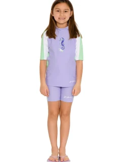 Tuga Sunwear Swim Shirts & Rash Guards|Short Sleeve Rash Guard - Sweet Lavender