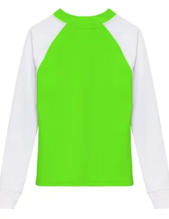 BOY Tuga Sunwear Swim Shirts & Rash Guards|Swim Shirts & Rash Guards|Snorkel Caribbean Fish ID Rash Guard - Neon Green