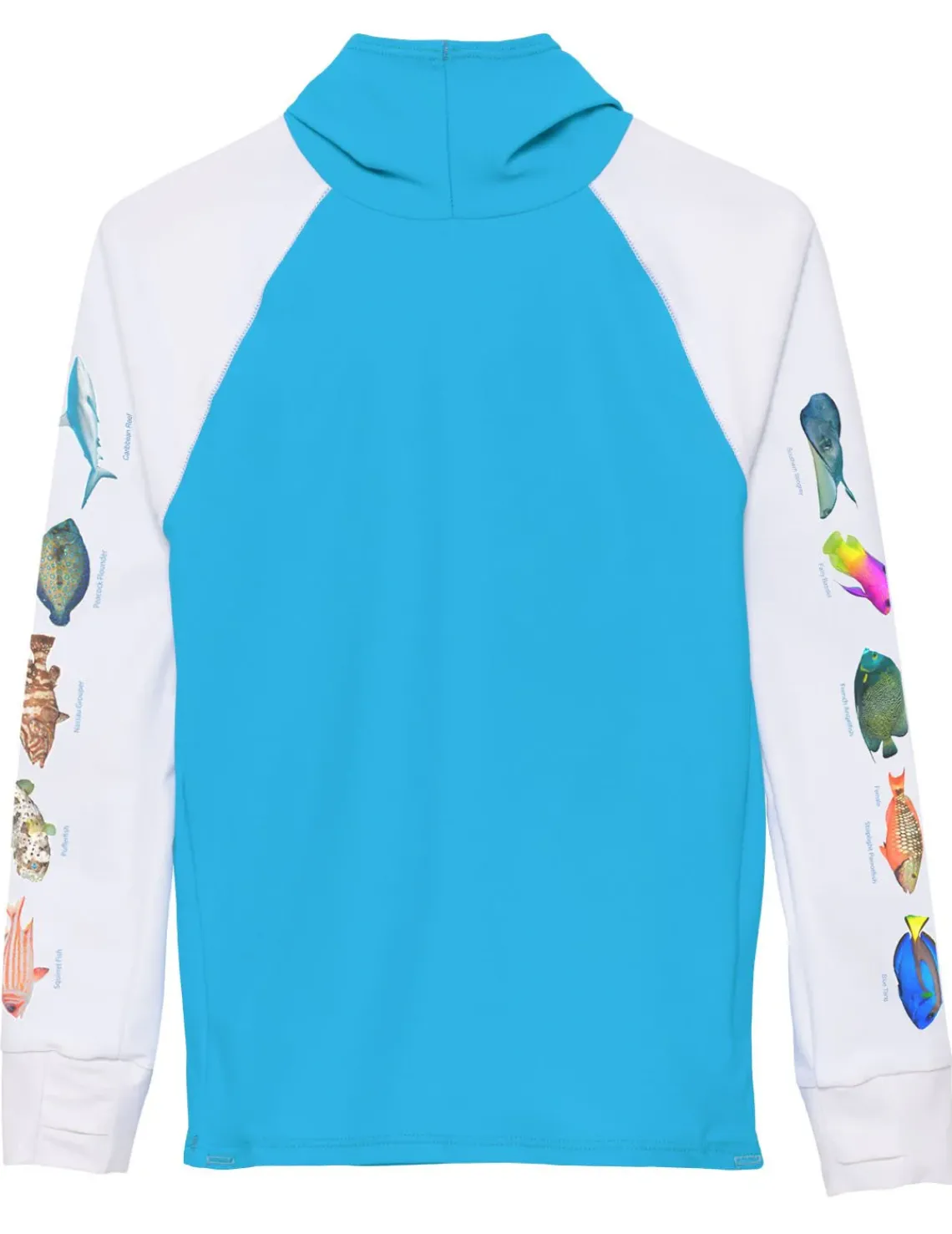 Tuga Sunwear Swim Shirts & Rash Guards|Snorkel Hoodie Rash Guard - Caribbean Fish ID - Hawaii