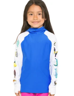 BOY Tuga Sunwear Swim Shirts & Rash Guards|Swim Shirts & Rash Guards|Snorkel Hoodie Rash Guard - Hawaii Fish ID - Orange