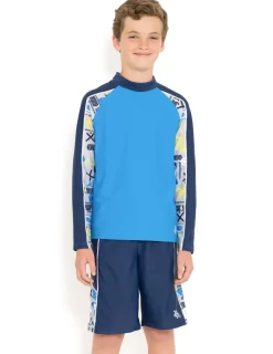 BOY Tuga Sunwear Swim Shorts, Leggings, & Diapers|South Swell Board Short - Ocaso (MADE IN USA)