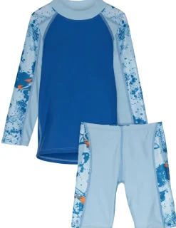 BOY Tuga Sunwear 2 Piece Swim Sets|Tube Long Sleeve Rash Guard & Jammer Short - Alba (MADE IN USA)