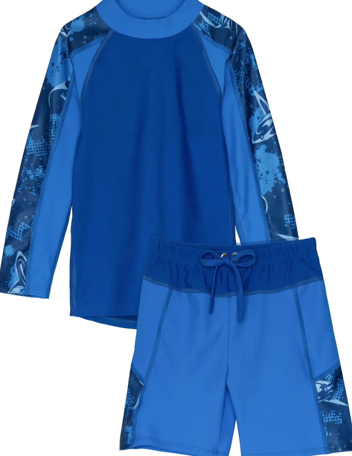 BOY Tuga Sunwear 2 Piece Swim Sets|Tube Long Sleeve Rash Guard & Swim Short - Ocaso (MADE IN USA)