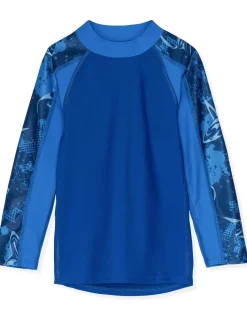 BOY Tuga Sunwear 2 Piece Swim Sets|Tube Long Sleeve Rash Guard & Swim Short - Ocaso (MADE IN USA)