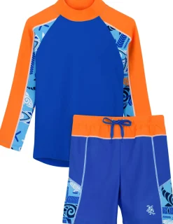 BOY Tuga Sunwear 2 Piece Swim Sets|Tube Rash Guard & Swim Short - Lagoon