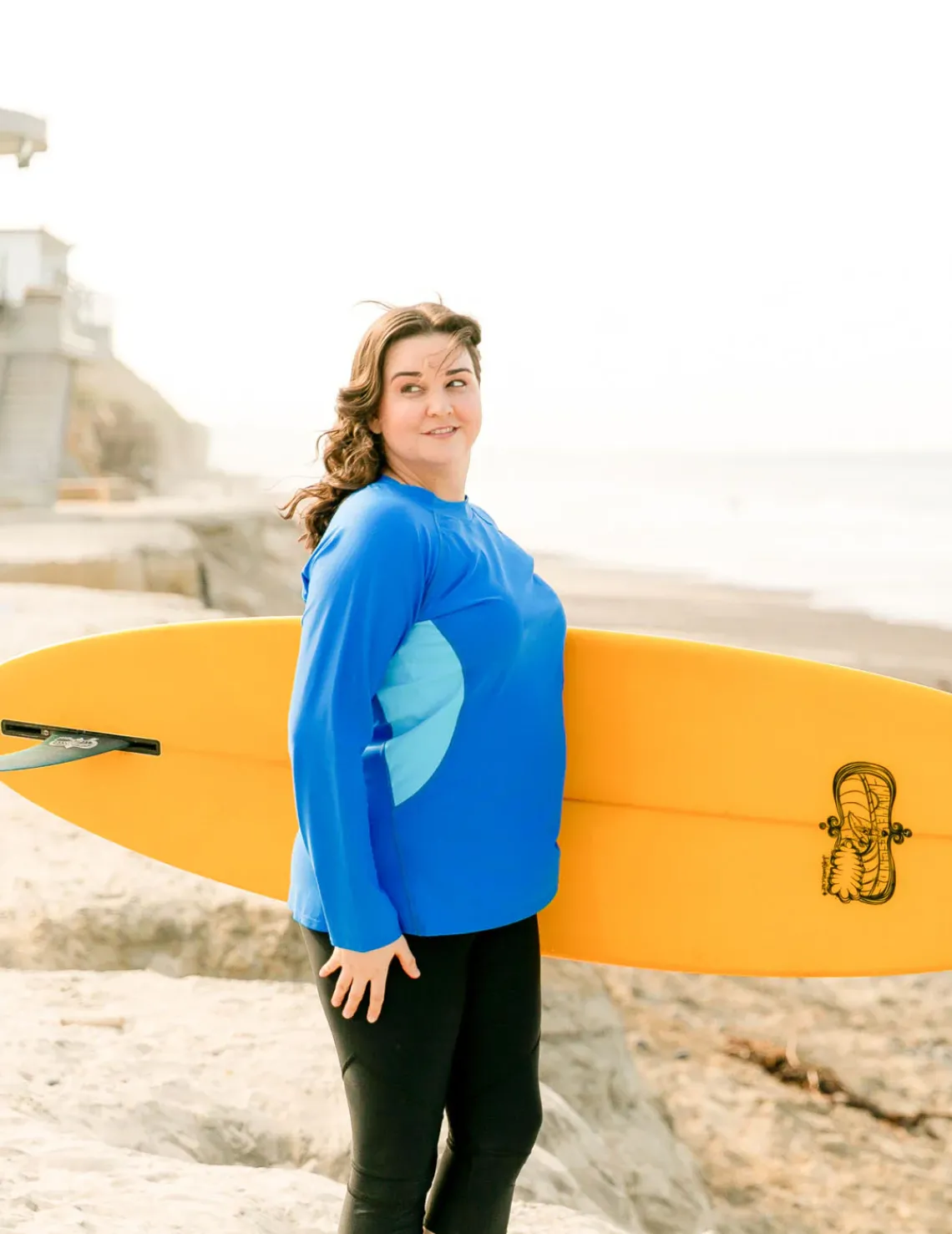 Women Tuga Sunwear Swim Shirts & Rash Guards|Women's Long Sleeve Rash Guard (Regular & Plus Size) - Paisley/Navy