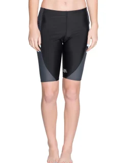 Women Tuga Sunwear Swim Shorts, Skirts, Capris, & Leggings|Women's Snorkel 10" Swim Short - Black/Gray