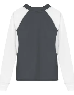 Women Tuga Sunwear Swim Shirts & Rash Guards|Women's Snorkel Caribbean Fish ID Rash Guard - Gray