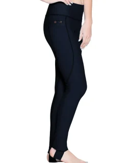 Women Tuga Sunwear Swim Shorts, Skirts, Capris, & Leggings|Women's Snorkel Stirrup Swim Legging - Black