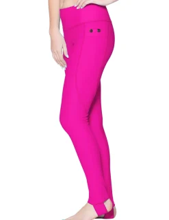 Women Tuga Sunwear Swim Shorts, Skirts, Capris, & Leggings|Women's Snorkel Stirrup Swim Legging - Fuchsia