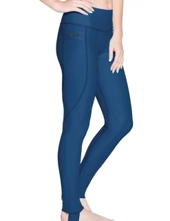 Women Tuga Sunwear Swim Shorts, Skirts, Capris, & Leggings|Women's Snorkel Stirrup Swim Legging - Navy