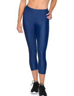 Women Tuga Sunwear Swim Shorts, Skirts, Capris, & Leggings|Women's Swim Capri 20" (Regular & Plus Size) - Navy