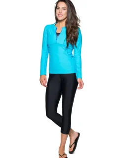 Women Tuga Sunwear Swim Shorts, Skirts, Capris, & Leggings|Women's Swim Capri 20