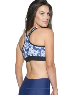 Women Tuga Sunwear Swim Shirts & Rash Guards|Women's Swim Sport Top (Regular & Plus Size) - Retro Floral